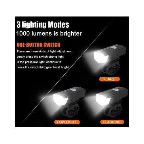 product_image_name-Generic-Bike Lights Set, Rechargeable Bicycle Lights Front and Rear, 3 Light Mode Options, Bike Headlight, IP65 Waterproof, Easy to Install for Men, Women, Kids Bikes.-5