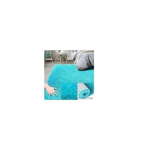 product_image_name-Generic-5 By 8 Soft Fluffy Sky Blue Plain Carpets Non-slip Rugs Floor Mat-2