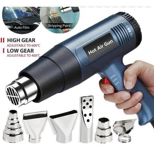 product_image_name-Generic-Heavy duty 2000W Industrial Heat Gun, Fast Heating Variable Temperature Control Overheat Protection 2 Speed Air Flow with 6 Nozzles for Crafts, Shrinking Tubing, Vinyl Wrap -1