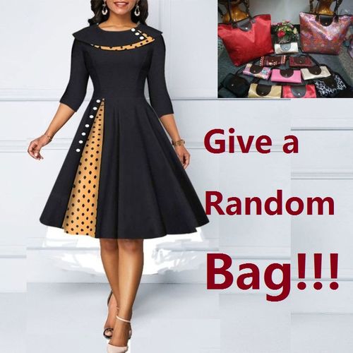 Fashion (Give A Random Bag)Design Skirts Ladies Dress Slim Mid-sleeve Work  Women Dress @ Best Price Online