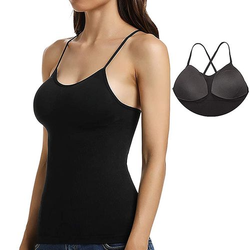 Fashion Body Shaping Camisole For Women Built-in Padded Bra Shapewear  Shirts Tummy Control Slimming Corset Compression Tank Top @ Best Price  Online