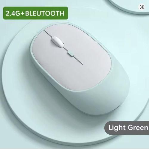 product_image_name-Generic-Wireless Bluetooth + 2.4G Dual-mode Rechargeable   Optical Mouse - (Mint-Green)-1