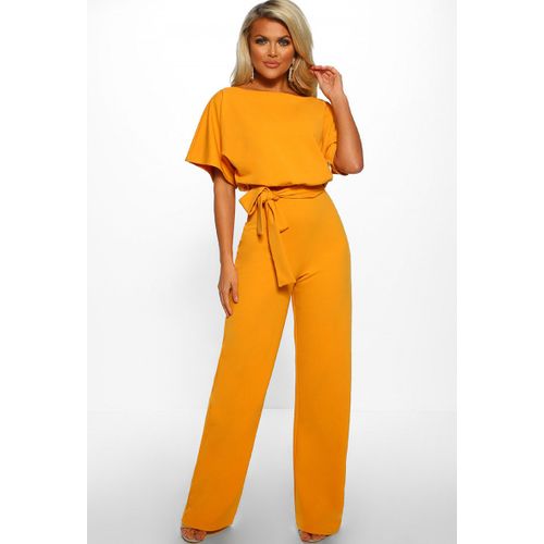 Fashion Solid Color Slimming Short-sleeved Jumpsuit Summer Lace-up Trousers Womens Clothing