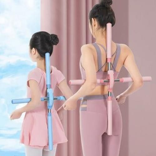  Yoga Sticks Stretching Tool，Back Yoga Sticks for Posture  Corrector - Stretch Bar Yoga Posture Stick，Yoga Back Stick Posture Pole  (Pink) : Health & Household