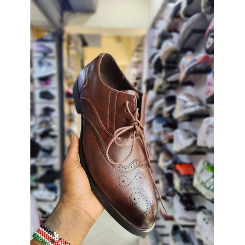 product_image_name-Fashion-Men's Official Leather Oxford Shoes Brown-1