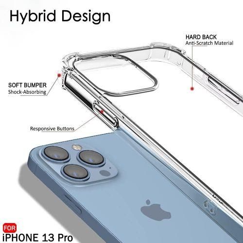 product_image_name-Generic-Non-Yellowing Transparent Hard Back PC+TPU Cover Case For IPhone 13 Pro-2