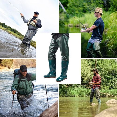 Generic Waterproof PVC Fishing Waders Hip Boots For Men Women @ Best Price  Online