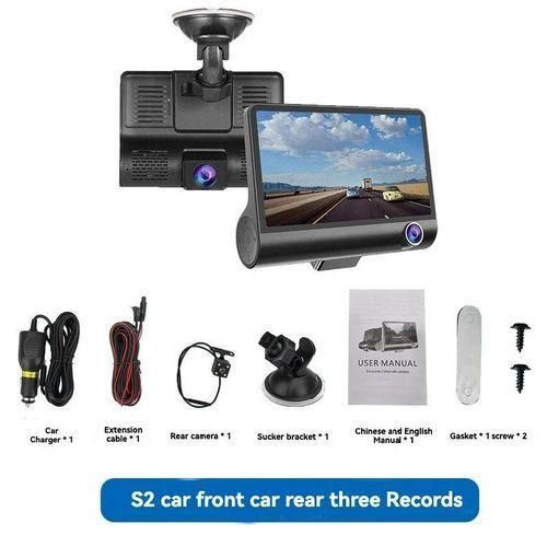 product_image_name-Generic-Dash Cam Car DVR with 4-Inch Display, Triple Lens Recording, and Motion Detection-1