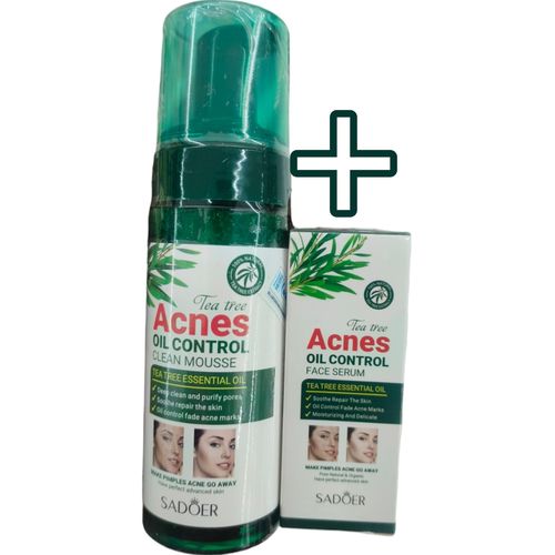 product_image_name-Tea Tree-Acnes Oil Control Clean Mousse + Acnes Control Face Serum bc-1