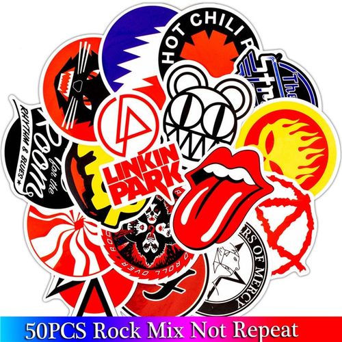 Generic 50pcs Pack Rock Stickers Set Heavy Metal Band Stic @ Best Price  Online