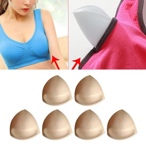 Generic 3 Pairs Bra Inserts Pads Bra Cups Inserts Skin Color