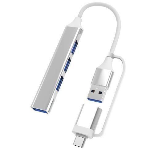 product_image_name-Generic-Double Headed 4 in 1 Type-C Hub Multiport Dock Station USB Hub adapter With USB3.0-1
