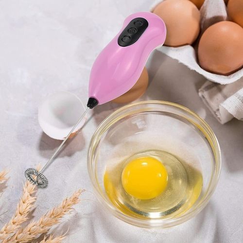 Buy Mini Foamer Kitchen Tool Milk Frother Egg Beater Stirrer Whisk Mixer  Electric SILVER Online