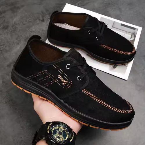 product_image_name-Generic-Men's Sneakers – Comfortable Walking Shoes Black-3