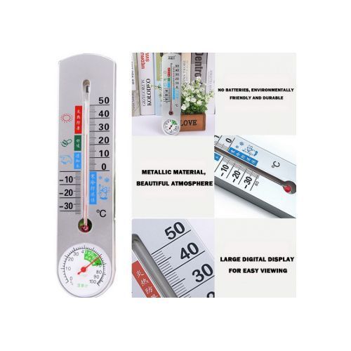 Wall Hang Thermometer Indoor Outdoor Garden House Garage Office Room Hung  Logger