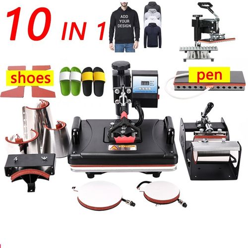 12x15 10 In 1 Heat Press Machine T Shirt Heat Sublimation Transfer Hat  Plate