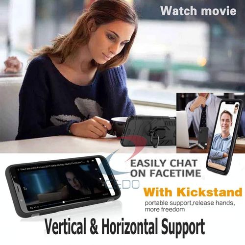 product_image_name-Generic-Rugged Redmi Note 9 Kickstand Case Built-in Stand Rotating Ring Holder-4