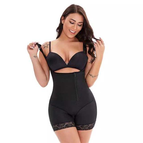 Fashion Side Zipper Double Layer Faja Women Shapewear Tummy