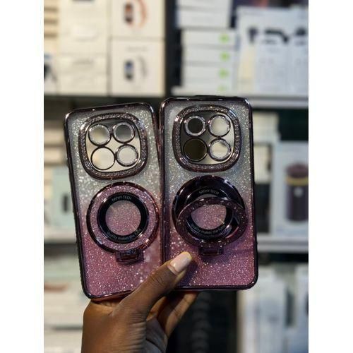 product_image_name-Generic-Xiaomi Redmi Note 15 Magnetic Ring Stand Glitter Back Case/Cover-1