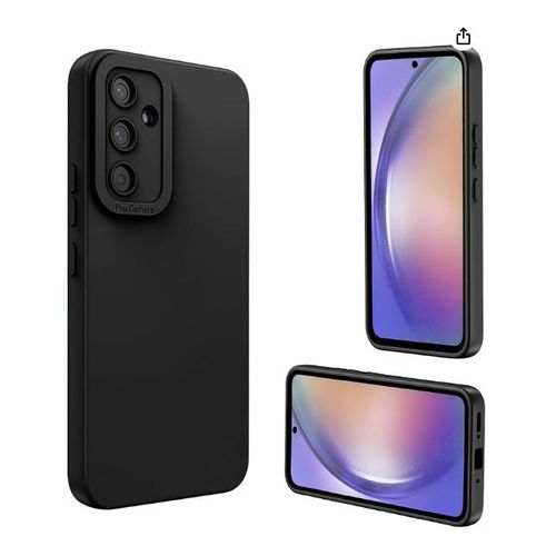 product_image_name-Samsung-Galaxy A15 5g Case: Soft Silicon Protective Military Grade Armor A15 Case, Heavy Duty Protection Phone Cases (Black) Comes with Flexible non breakable privacy film-4