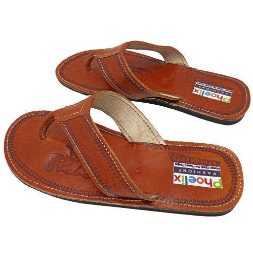 product_image_name-PHOELIX FASHIONS-CAMELS HIDE PURE LEATHER OPEN SHOES/SANDALS + FREE PURE LEATHER BELT.-4