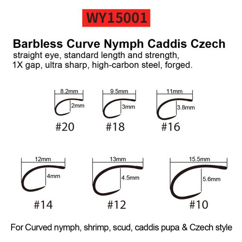 Generic Barbed Barbless Fly Tying Hooks 60 Degree Jig Nymph Hook @ Best  Price Online