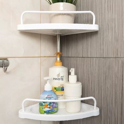 Tebru 4-Tier Bathroom Corner Shelf, Height Adjustable Telescopic Shower  Shelf Shower Corner Rack 