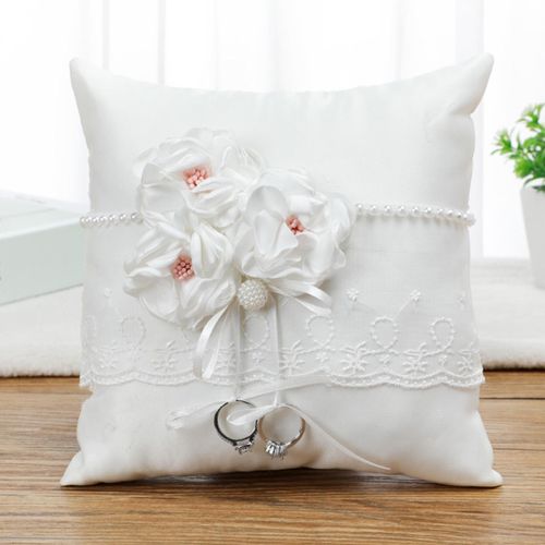 Rhinestone,crystal & flower bridal Ring Pillow,Ring Bearer… | Flickr