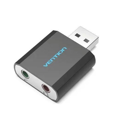product_image_name-Vention- USB External Sound Card – Black – VEN-VAB-S17-B-1