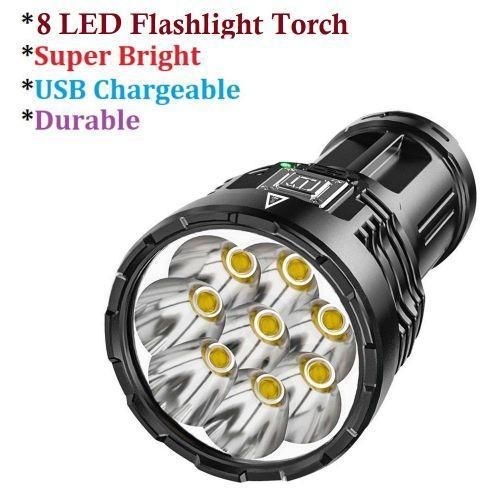 brightest rechargeable flashlight on the market PFSN professioner Powerful Waterproof Searchlight with P50 LED 6000 Lumen Tactical Flashlight Super Bright Torch Best for Hiking Hunting Camping Outdoor Sport 000 lumens Rechargeable Flashlights High Lumens, 990,000