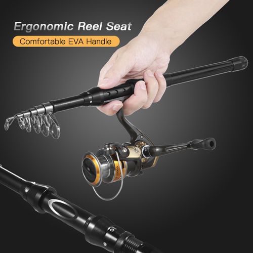 LEOFISHING Telescopic Fishing Rod And Reel Combos Set, Include Carbon Fiber  Fishing Pole, Metal Spinning Reel, Fishing Lure Bait And Accessories, Carr