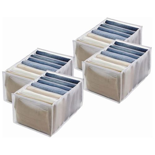 Foldable High-density Mesh Storage Boxes For Clothes, Jeans, Pants