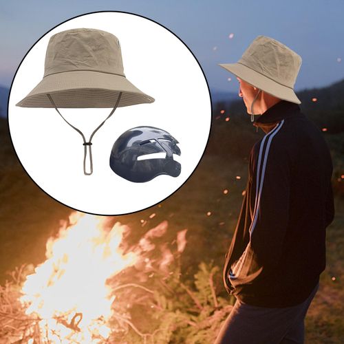 Generic Bucket Hat With Strings Breathable Sun Hat With Strap