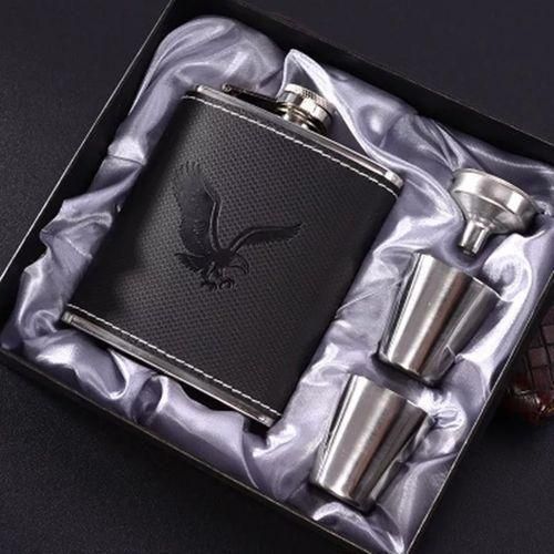 product_image_name-Generic-Hip Whisky Bottle 200ml – Stylish Liquor Flask With Premium Gift Packaging & 2 Stainless Steel Tot Cups – Portable, Leak-Proof, And Perfect For Gifting-2