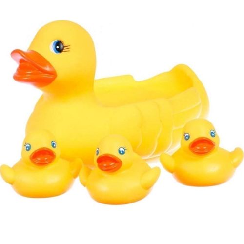 product_image_name-Generic-A Set Of 4 Squeaky Chu Chu Duck Family Baby Bath Toys Water Pool Tub Toys-4