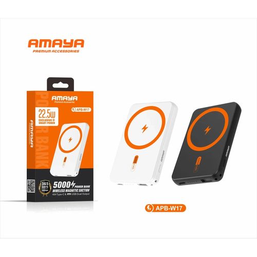 product_image_name-Amaya-Wireless Magnetic Power Bank 5000mah Ultra-thin 22.5W Super Fast Charging APB-W17-1