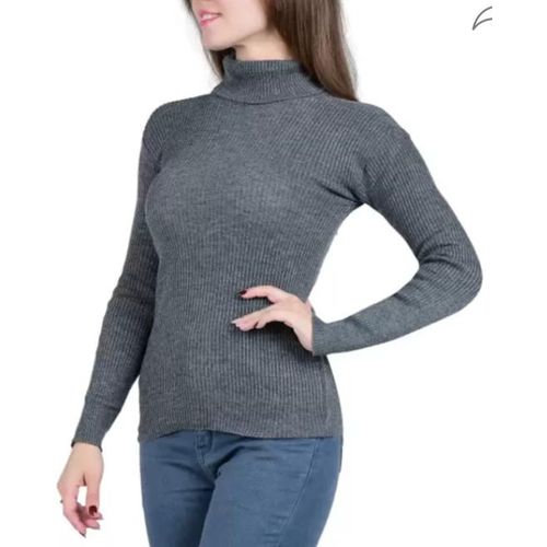 product_image_name-Non European-Ladies Pull-neck/ Elegant Ladies Turtle neck- Grey-1