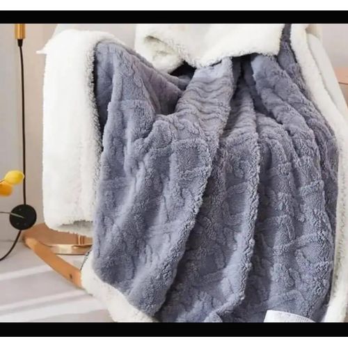 product_image_name-Generic-Sharper Fleece Woolen Blanket 6x7 ft-6