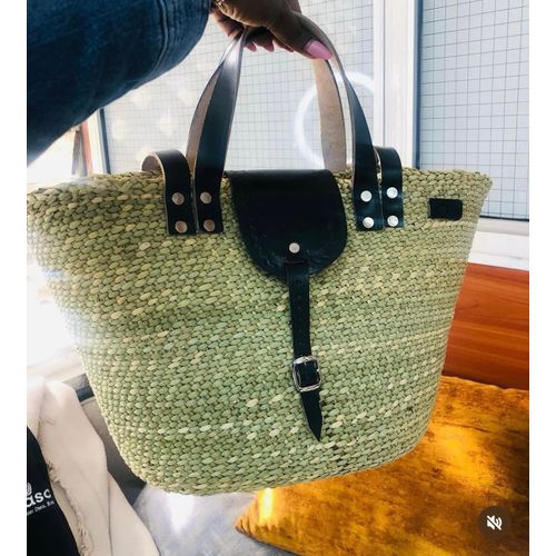 product_image_name-Handcrafted-Iringa Handwoven Tote Bag (Black straps)-1