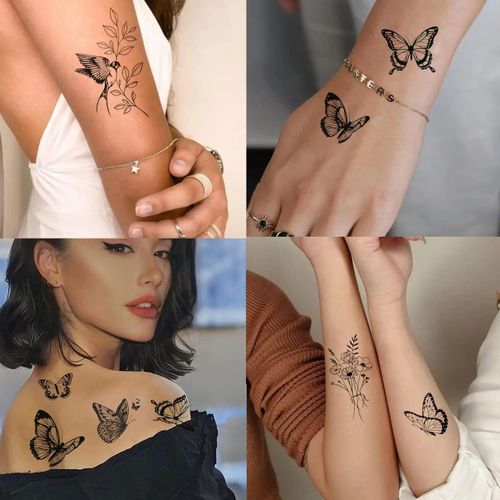 product_image_name-Generic-Butterfly Flowers Bee Temporary tattoo -6