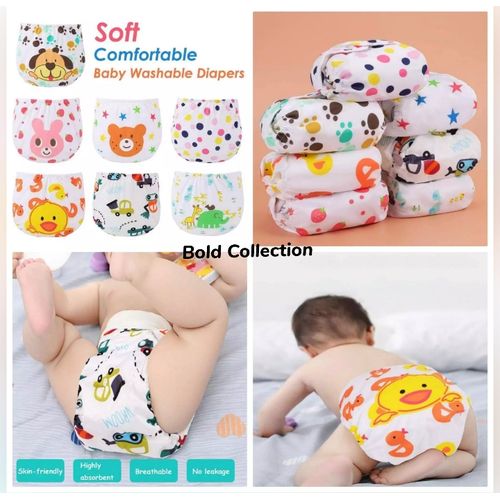 Fashion 3PCs Cutest Printed Unisex Washable Cloth Diapers 9Inserts