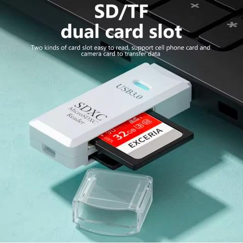product_image_name-Generic-2 in 1 USB 2.0 Card Reader Micro TF SD Memory Card Reader USB Adapter High Speed Cardreader For PC Laptop-2