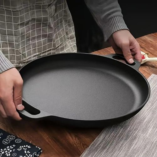 product_image_name-Generic-30cm cast iron skillet pan with dual handles-1