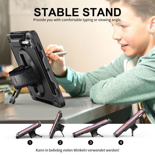 product_image_name-Generic-Shockproof Back Case Cover for Samsung Galaxy Tab S10 FE 10.9” – Protective Tablet Case with Adjustable Hand Strap & Multi-Angle Kickstand-2