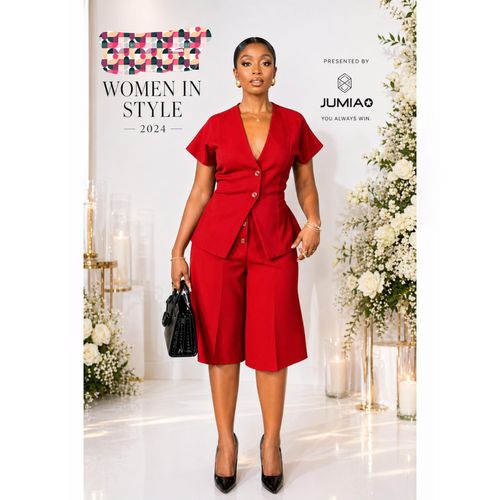 Fashion Elegant Women's Luxury 2 Piece Blazer & Bermuda Shorts Set  Classy  Office & Event Outfit-Red @ Best Price Online | Jumia Kenya