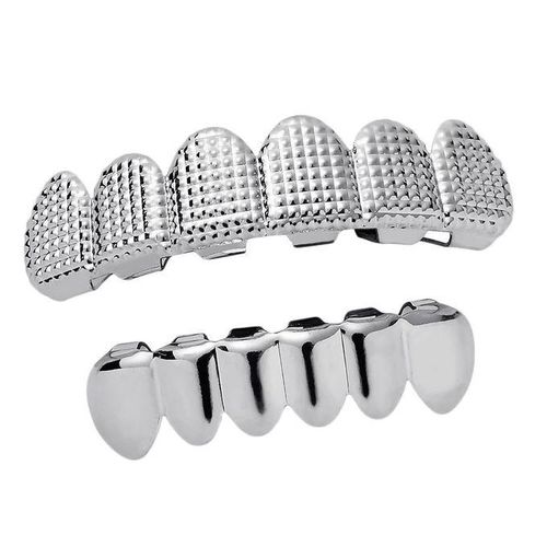 Generic 18K Gold Plated Rapper Mouth Caps Custom Tooth Grills - 6 Top ...