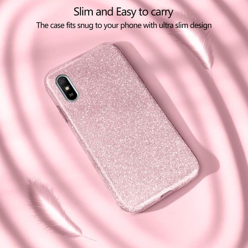 Generic Silicone Case Cover For Iphone XS MAX ( Pink Glitter Case