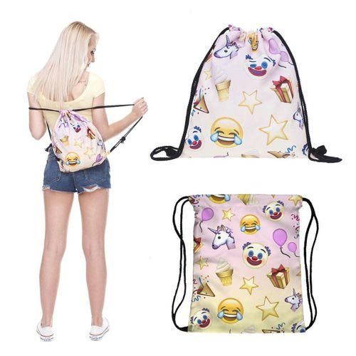 Generic Unicorn Emoji Drawstring Backpack School Shopping Travel Bag Handbag Rucksack Best Price Online Jumia Kenya