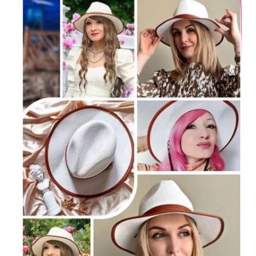 Fashion Quality Unisex Fedora Hat Wide Brim Straw Sun Hat Beach