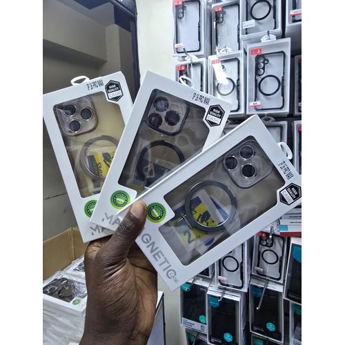 product_image_name-Generic-Matte Clear Magnetic Case with Free Camera Lens Protector for iPhone 16 Pro Max – MagSafe Compatible - Brown-4